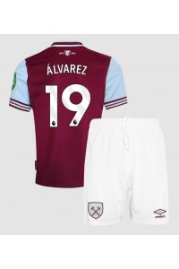 West Ham United Edson Alvarez #19 Jalkapallovaatteet Lasten Kotipeliasu 2024-25 Lyhythihainen (+ Lyhyet housut)